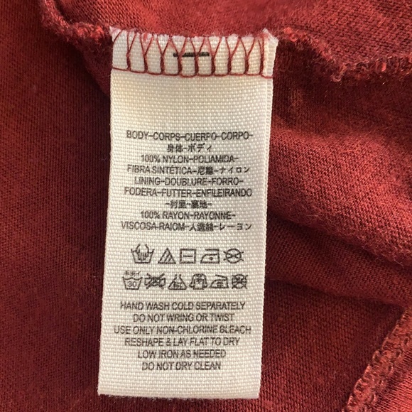 Free People Lovers Folk Song Dress burgundy sheer lace mini size 8 - Picture 11 of 16